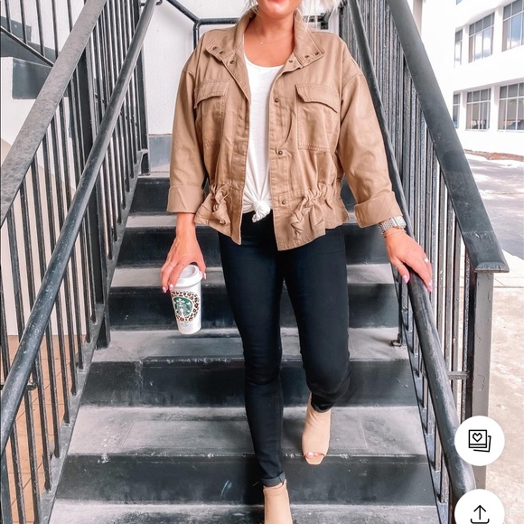 Time And Tru Cinched Utility Jacket Nwt 